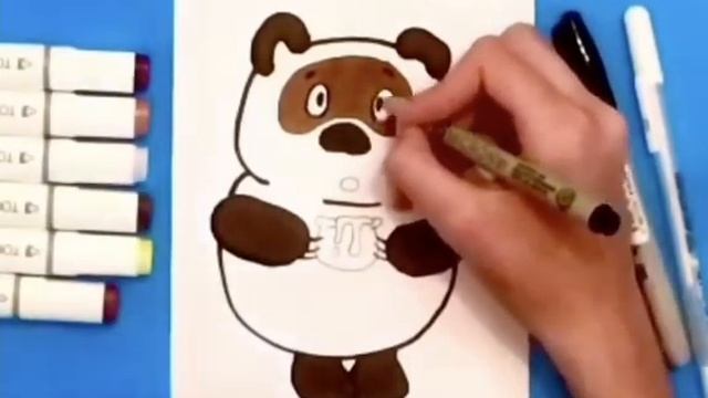 Как нарисовать Винни-Пуха //Рисование для детей смотреть онлайн