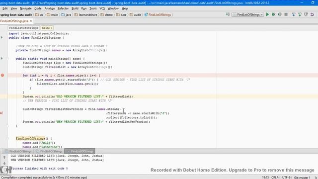 HOW TO FIND A LIST OF STRINGS USING JAVA 8 STREAM TAMIL | InterviewDOT смотреть онлайн
