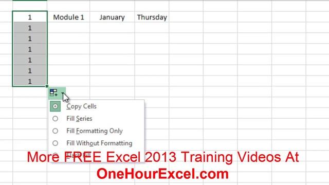 The Ultimate Excel 2013 Training: How To Use The Fill Handle In Excel 2013 смотреть онлайн