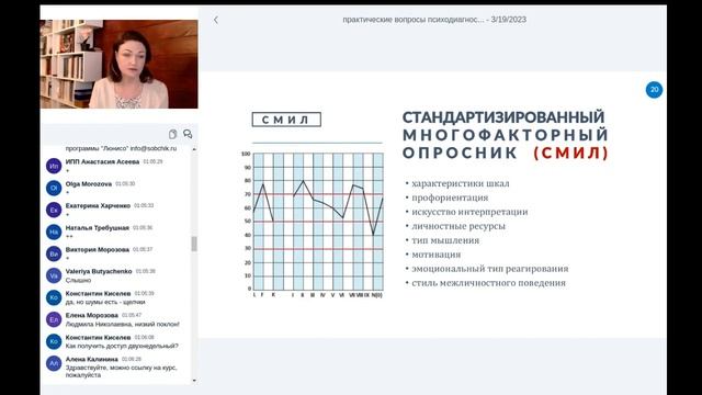 Практические вопросы психодиагностики / Открытая встреча с Людмилой Николаевной Собчик смотреть онлайн