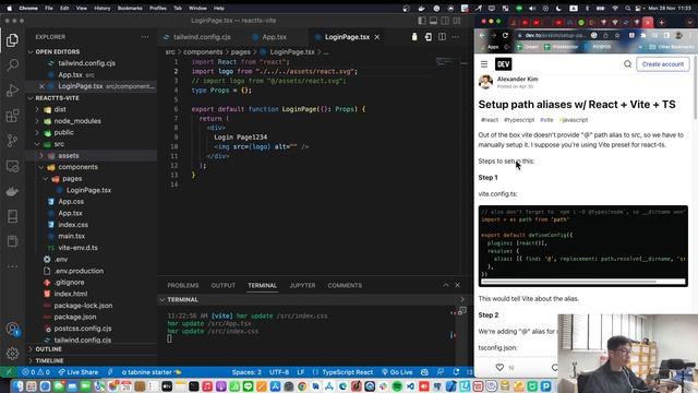 สอนสร้าง ReactJS Typescript ด้วย Vite - EP5# (Alias Import) смотреть онлайн