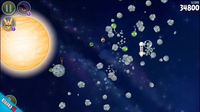 Angry Birds Space 10-6 Solar System - Astroid Belt Walkthrough (3 Stars) смотреть онлайн