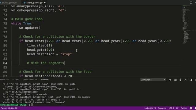 Python Game Programming Tutorial: Snake Game Part 5 смотреть онлайн