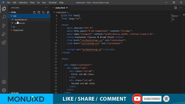 Bootstrap 5 Breakpoint for Col Class | bootstrap col class kai breakpoint | Web Coding | MONUiXD смотреть онлайн
