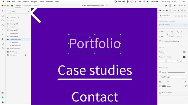 Create an animated hamburger menu in Adobe XD смотреть онлайн