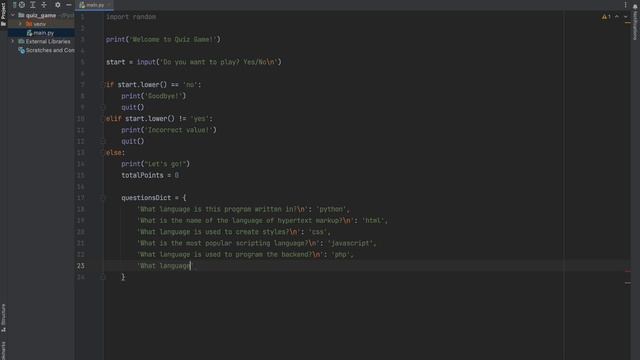 Simple Quiz Game Python | How to Code Random Quiz? смотреть онлайн