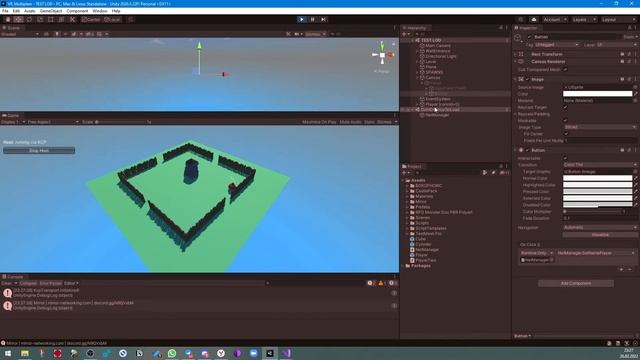 Быстрая настройка Mirror в Unity. Игра кто первый добежит до замка смотреть онлайн