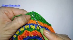 Квадратная мандала крючком - Мастер-класс по рядам