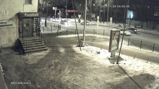 Видеокамера AHD IVM-4327-AHD-4-in-1. 4MP, OV4689, NVP2475H, 3.6мм. Запись 8к/с. Улица, ночь. смотреть онлайн