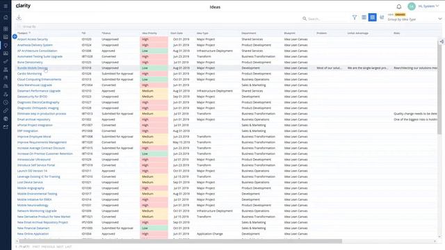 Clarity 15.8.1: Create, Edit, and Manage Ideas Using Grid Layout смотреть онлайн