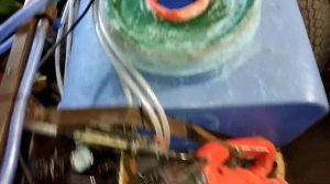 Самодельный опрыскиватель для мини трактора , для обработки деревьев и земельных участков..