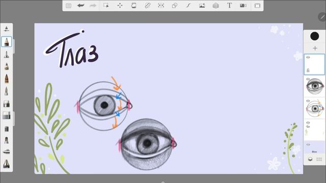 Учимся рисовать глаз за 5 минут смотреть онлайн