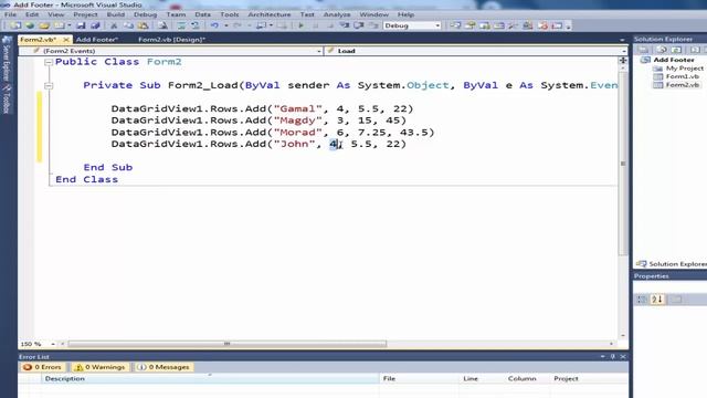Visual Basic.Net: Add Row Total To DataGridView Footer смотреть онлайн