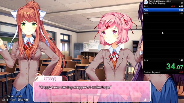 Totally Legit DDLC Speedrun | [WR] 1:08.65 Any% No Skipping смотреть онлайн