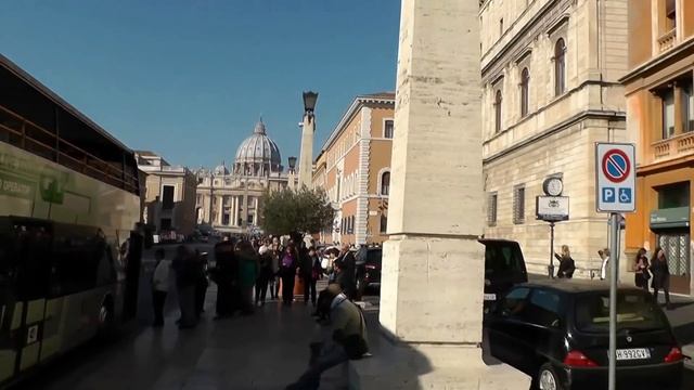 РИМ первый день. Собор святого Петра. Начало обзорной экскурсии. Roma Cristiana bus смотреть онлайн