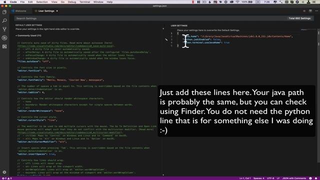 How to set JAVA_HOME for VS Code on OSX смотреть онлайн
