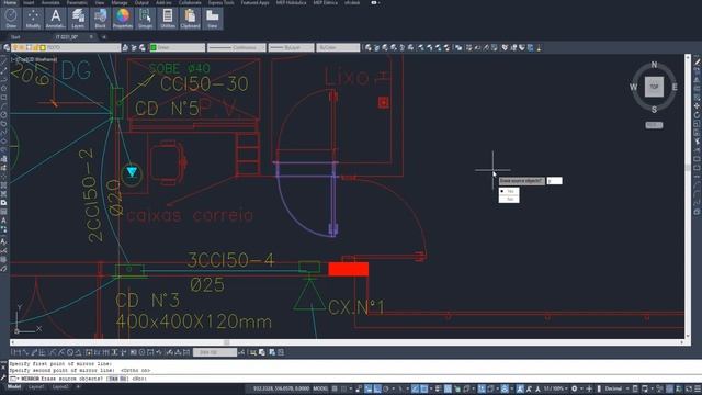 COMO USAR O COMANDO ESPELHAR (MIRROR) NO AutoCAD? AUTOCAD#6 смотреть онлайн