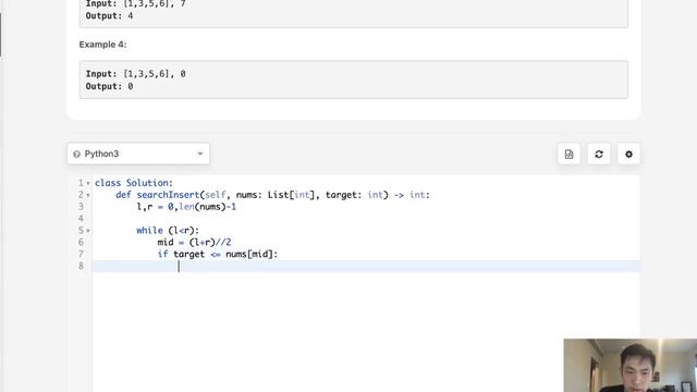 Leetcode - Search Insert Position (Python) смотреть онлайн