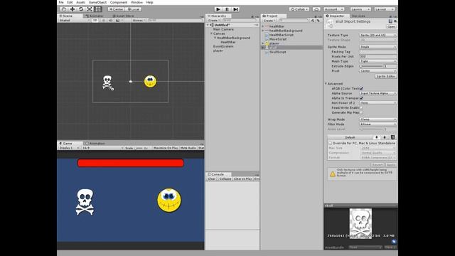 How to create a simple UI health bar for a character in Unity game. Easy Unity 2D tutorial. смотреть онлайн
