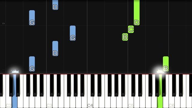 Barbie in the 12 Dancing Princesses Theme | EASY Piano Tutorial смотреть онлайн