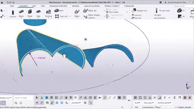 Learn Tekla Structures 2020 - Silent Tutorials - 06 Lofted slab смотреть онлайн