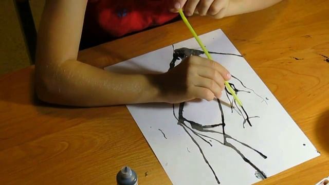 Рисуем КЛЯКСАМИ | Выдувание чернил ТРУБОЧКОЙ | Ink stains drawing blowing a straw смотреть онлайн