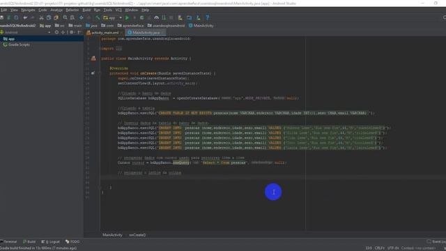 Projeto, aprendendo a usar SQLite no Android com Android Studio e Java. смотреть онлайн