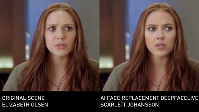 ELIZABETH OLSEN AND SCARLETT JOHANSSON ( FACE REPLACEMENT, DEEPFACELIVE ) смотреть онлайн