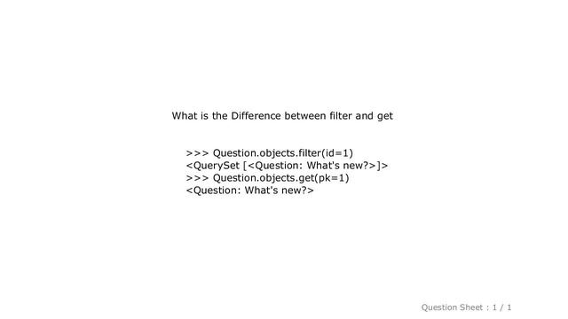 Django : Django Queryset and filter() vs get() смотреть онлайн