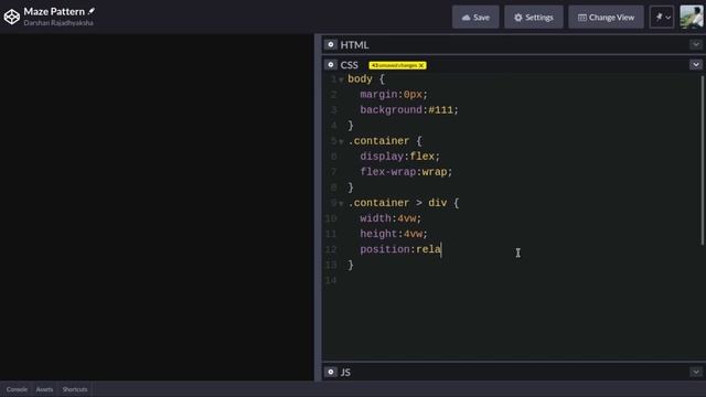 Animated Maze Pattern using HTML, CSS & JavaScript смотреть онлайн