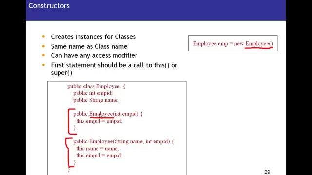Java Tutorial 07 - Java Constructors смотреть онлайн