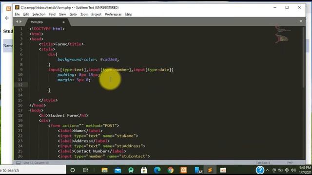 How to create a form in HTML PHP and style using CSS. How to create a form for web application #for смотреть онлайн