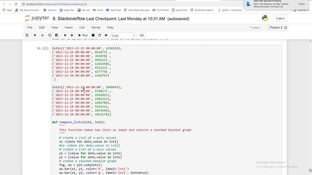 python - Create a stack plot or Bar plot Chart to compare timeseries data смотреть онлайн