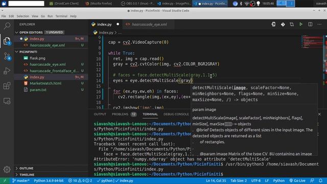 Python OpenCV face detection || تشخیص چهره با پایتون смотреть онлайн