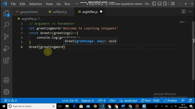 Argument vs Parameter - Java Script Interview Series - Part 3 смотреть онлайн