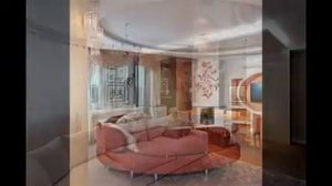 Дизайн гостиной с полукруглой стеной