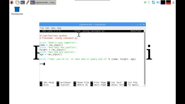 Python with Raspberry Pi - Using raw_input() смотреть онлайн