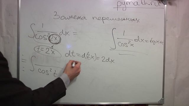 Замена переменных в неопределённом интеграле. Часть 6 смотреть онлайн