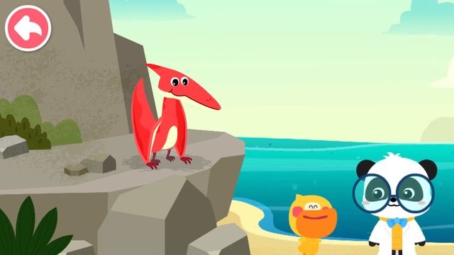 Baby Panda's Dinosaur Secrets #1 - Meet the prehistoric flying reptile Pteranodon! | Babybus Games смотреть онлайн