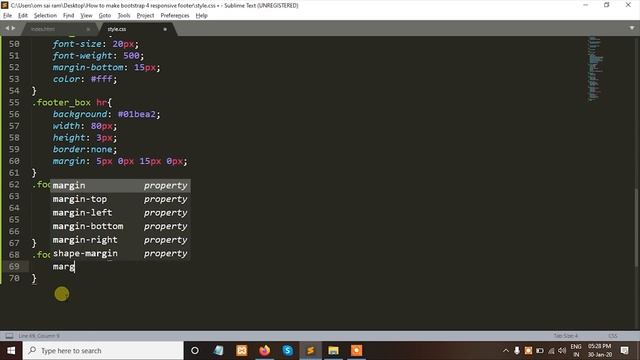 How to make a bootstrap mobile responsive footer part 1 смотреть онлайн