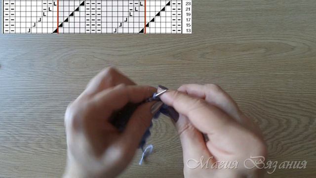 Интересный двухсторонний узор. Имитация косы смотреть онлайн