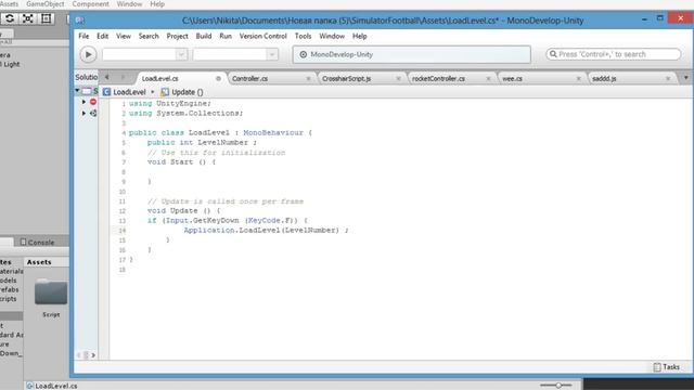 Видео урок по Unity3d : Загрузка уровня по нажатию на кнопку . смотреть онлайн