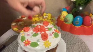 Декор для пасхальных куличей  из маршмеллоу быстро просто а как красиво