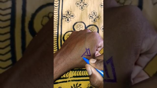 Simple Three Triangle Tattoo | Ezee tattoo| how to make draw | #tattooartist смотреть онлайн