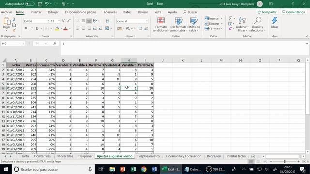Excel 1: Ajustar Ancho de Columna y Fila смотреть онлайн