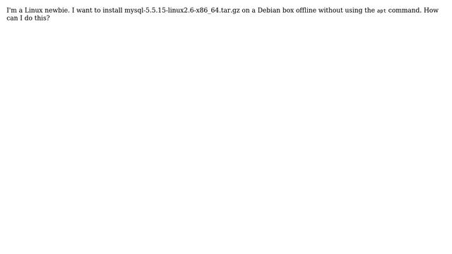 How can I install MySQL server on Debian Linux while offline? смотреть онлайн