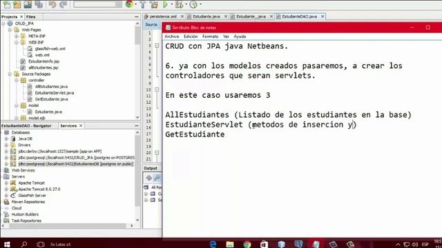 CRUD JPA JAVA NETBEANS смотреть онлайн