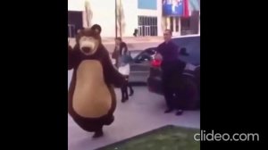 медведь трясет попой под жосткий трэп бит