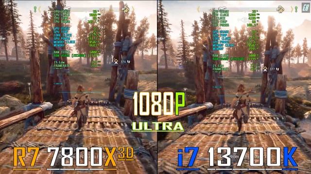 RYZEN 7 7800X3D vs INTEL i7 13700K || PC GAMES BENCHMARK TEST || смотреть онлайн