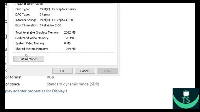 WAY TO CHECK GRAPHIC PROPERTIES (GPU)OF WINDOWS 10